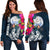 Marshall Islands Women's Off Shoulder Sweater - Marshall Islands Summer - Polynesian Pride