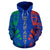 Kanaky New Caledonia All Over Zip up Hoodie Polynesian Tattoo Style - Polynesian Pride