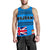 Fijian Men's Tank Top - Tapa Pattern Blue - Polynesian Pride