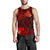 Samoa Polynesian Men Tank Top - Red Plumeria - Polynesian Pride