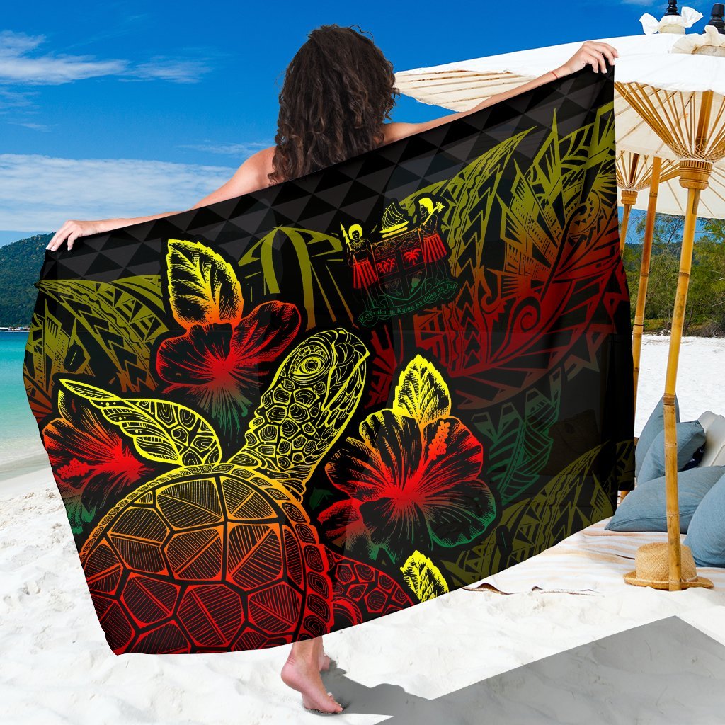 Fiji Sarong - Turtle Hibiscus Pattern Reggae Women One Size Reggae - Polynesian Pride