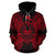 French Polynesia Polynesian ll Over Hoodie Map Red - Polynesian Pride