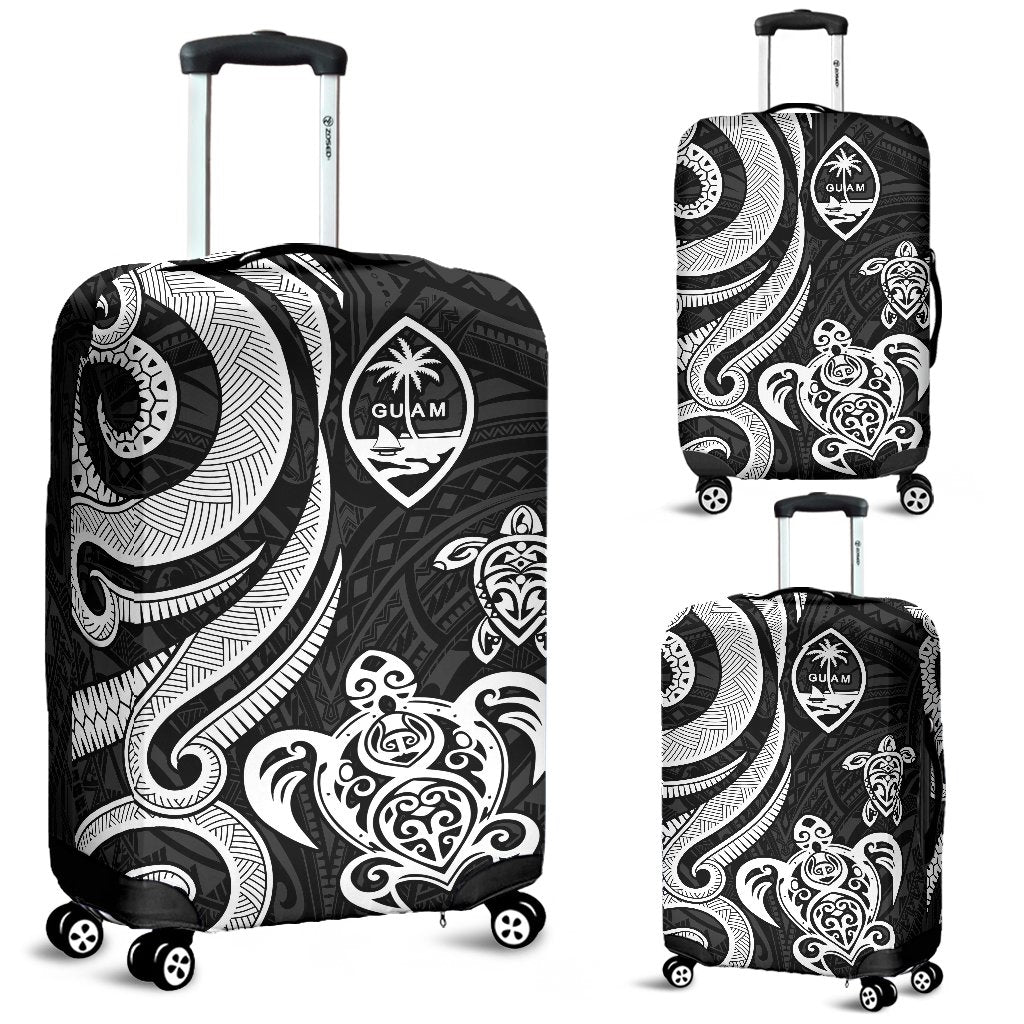 Guam Polynesian Luggage Covers - White Tentacle Turtle White - Polynesian Pride