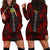 Tuvalu Hoodie Dress - Polynesian Tattoo Red Red - Polynesian Pride