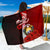 Nauru Polynesian Sarong - Coat Of Arm With Hibiscus One Style One Size Red - Polynesian Pride