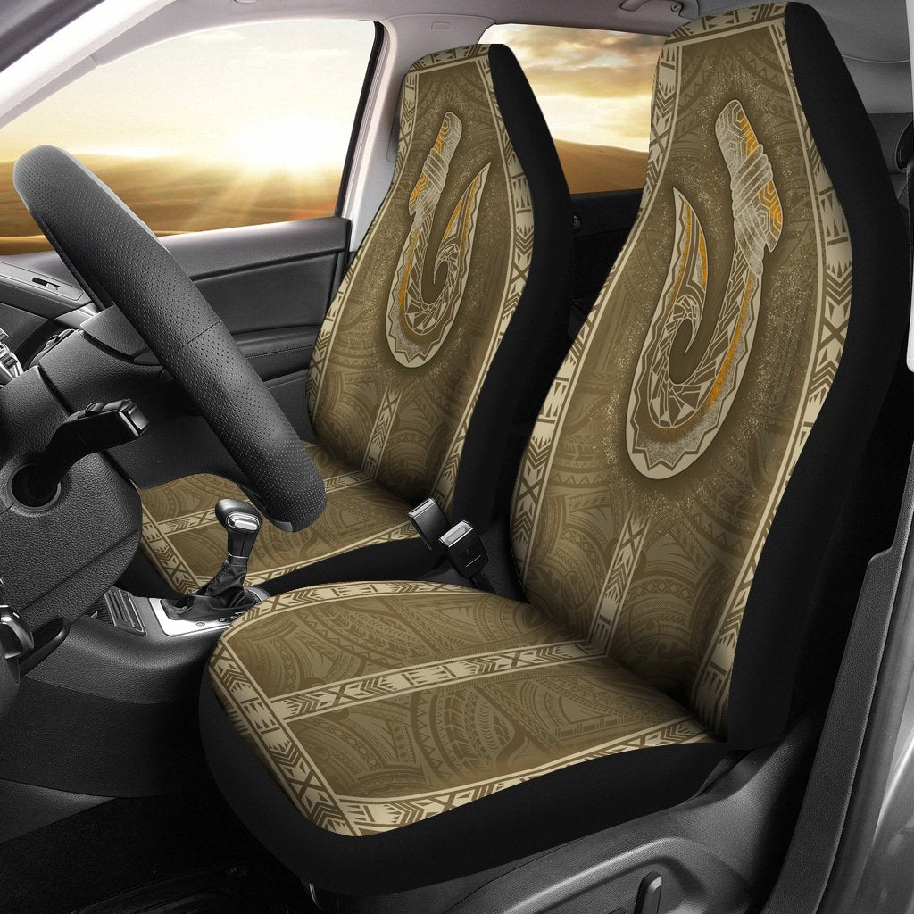 Polynesian Car Seat Covers - Polynesia Hook Maui Universal Fit Gray-Brown - Polynesian Pride