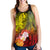 Tahiti Custom Personalised Women's Racerback Tank - Humpback Whale with Tropical Flowers (Yellow) - Polynesian Pride