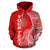 Marshall Islands Polynesian Custom Zip up Hoodie Coconut Red White - Polynesian Pride