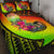 American Samoa Quilt Bed Set - Polynesian Hook And Hibiscus (Raggae) Raggae - Polynesian Pride