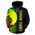 New Caledonia Polynesian All Over Custom Hoodie Reggae Line - Polynesian Pride