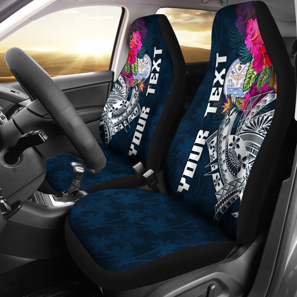 Marshall Island Custom Personalised Car Seat Covers - Summer Vibes Universal Fit Blue - Polynesian Pride