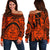 Polynesian Off Shoulder Sweaters - Guam Flag, Seal with Maui Moana Tattoo - Polynesian Pride