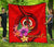 Vanuatu Polynesian Premium Quilt - Floral With Seal Red Red - Polynesian Pride