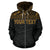 Tahiti Polynesian All Over Custom Zip up Hoodie Gold Horizontal - Polynesian Pride