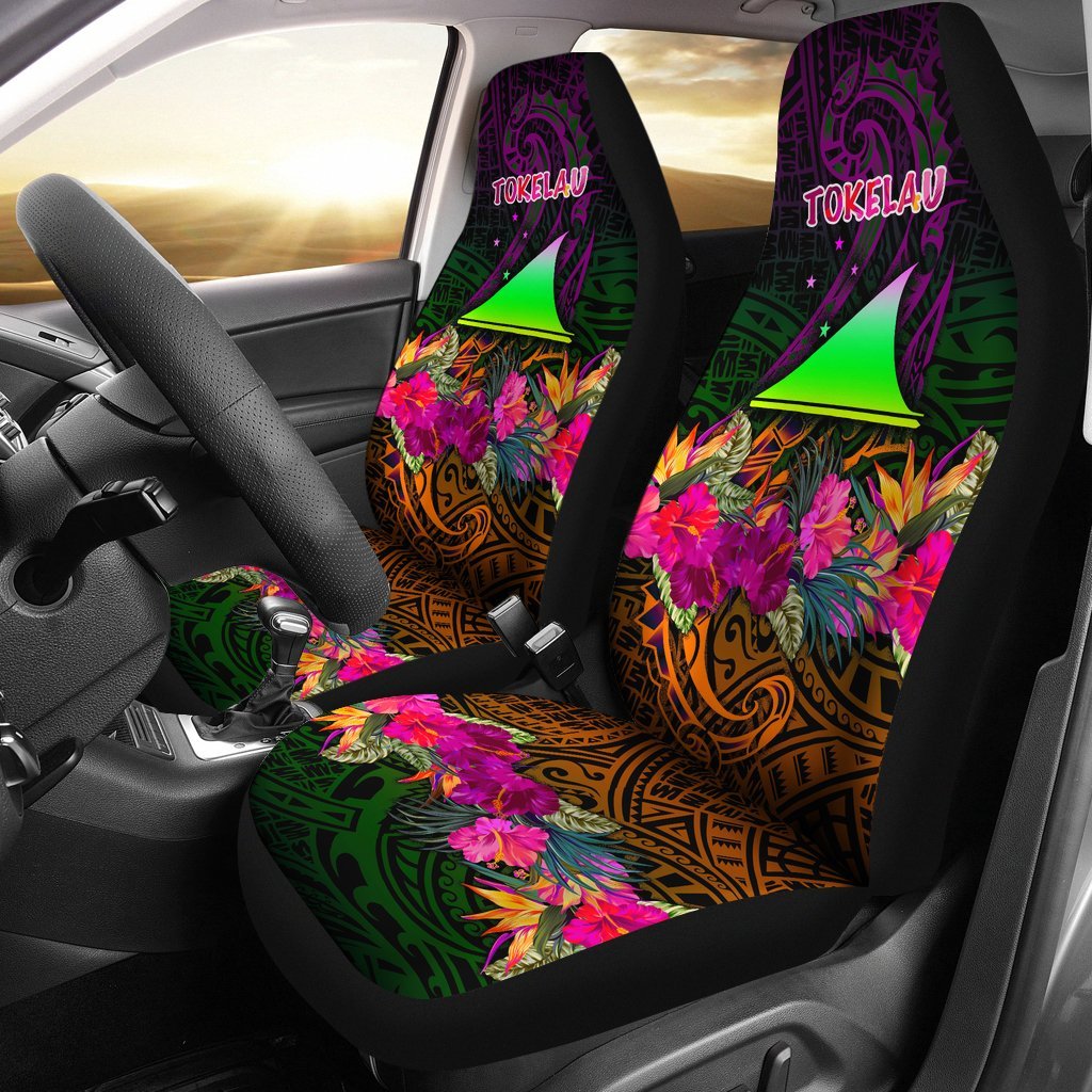 Tokelau Car Seat Covers - Summer Hibiscus Universal Fit Reggae - Polynesian Pride