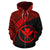 Hawai Zip up Hoodie Hawaii Kanaka Maoli Polynesian Tattoo Red Version - Polynesian Pride