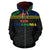 New Caledonia All Over Zip up Hoodie Polynesian Color Style - Polynesian Pride