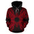 Marshall Islands Polynesian ll Over Hoodie Map Red - Polynesian Pride