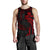 Samoa Polynesian Custom Personalised Men's Tank Top - Red Tribal Wave - Polynesian Pride