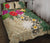 Nauru Polynesian Quilt Bed Set - Hibiscus Turtle Tattoo Beige Beige - Polynesian Pride