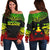 Austral Islands Polynesian Chief Women's Off Shoulder Sweater - Reggae Version Art - Polynesian Pride