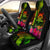 Tuvalu Polynesian Personalised Car Seat Covers - Hibiscus and Banana Leaves Universal Fit Reggae - Polynesian Pride