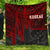 Kosrae Premium Quilt - Kosrae Seal In Heartbeat Patterns Style (Red) - Polynesian Pride