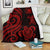 Samoa Polynesian Premium Blanket - Red Tentacle Turtle White - Polynesian Pride