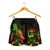 Guam Polynesian Women's Shorts - Turtle With Blooming Hibiscus Reggae - Polynesian Pride