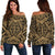 Polynesian Women's Off Shoulder Sweater 29 Gold - Polynesian Pride