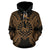 French Polynesia Polynesian ll Over Hoodie Map Gold - Polynesian Pride