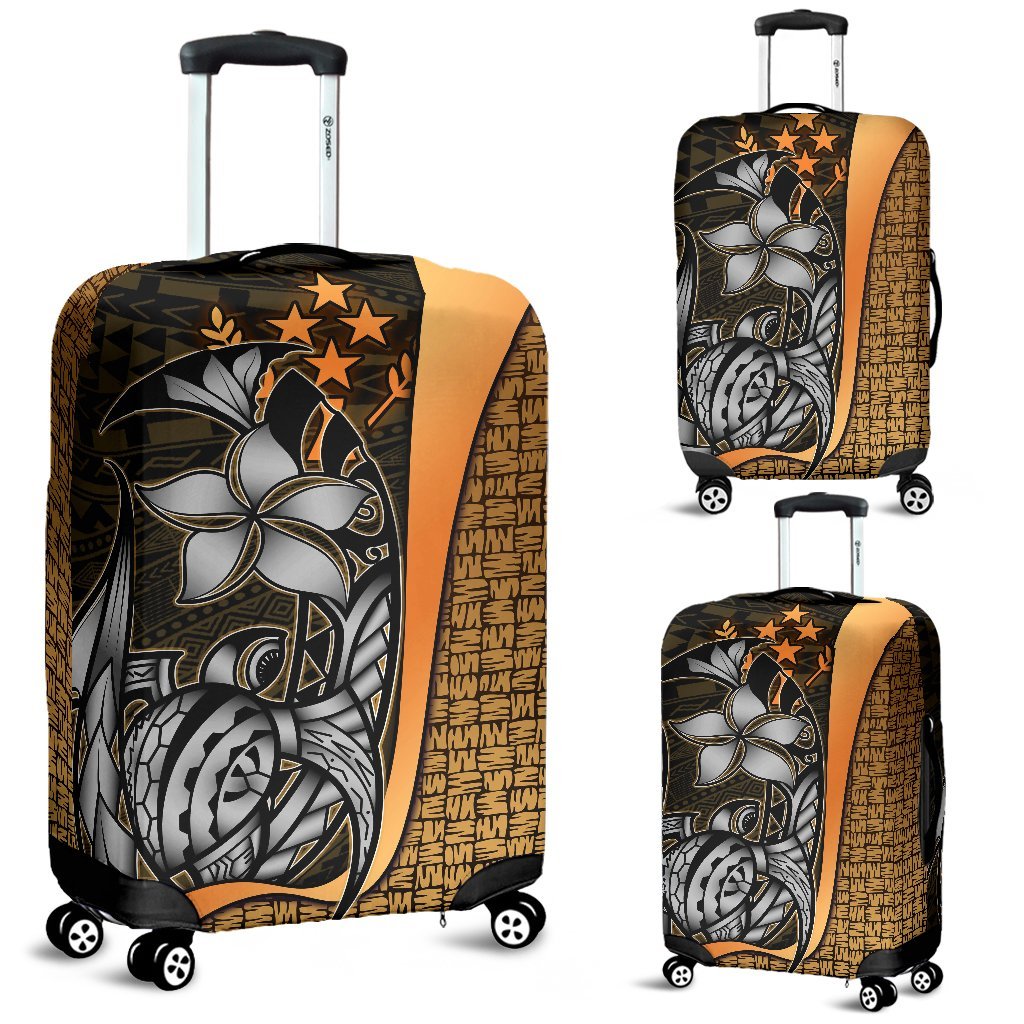 Kosrae Micronesian Luggage Covers Gold - Turtle With Hook Gold - Polynesian Pride