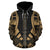 Poly All Over Custom Zip up Hoodie Polynesian Tattoo Gold Style - Polynesian Pride