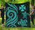 Wallis and Futuna Premium Quilt - Turquoise Tentacle Turtle Turquoise - Polynesian Pride