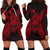 Guam Polynesian Hoodie Dress Map Red Red - Polynesian Pride