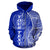 Samoa Polynesian Custom Zip up Hoodie Coconut Blue - Polynesian Pride