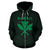 Hawaii Kanaka Polynesian Zip up Hoodie Green - Polynesian Pride