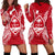 Guam Polynesian Hoodie Dress Map Red White Red - Polynesian Pride