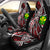 Hawaii Car Seat Covers - Tribal Flower Special Pattern Red Color Universal Fit Red - Polynesian Pride