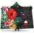 hawaiiHooded Blanket - Hawaii Map Hibiscus Hooded Blanket Black - Polynesian Pride