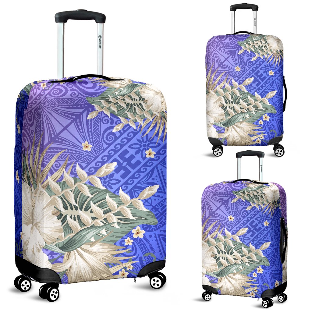 Hawaii Luggage Covers - Hawaii Hibiscus Polynesian Culture Revival Blue - Polynesian Pride