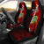 Tuvalu Polynesian Car Seat Covers - Coat Of Arm With Hibiscus Universal Fit Red - Polynesian Pride