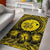 Hawaii Map Honu Hibiscus Polynesian Area Rug AH Rug Yellow - Polynesian Pride