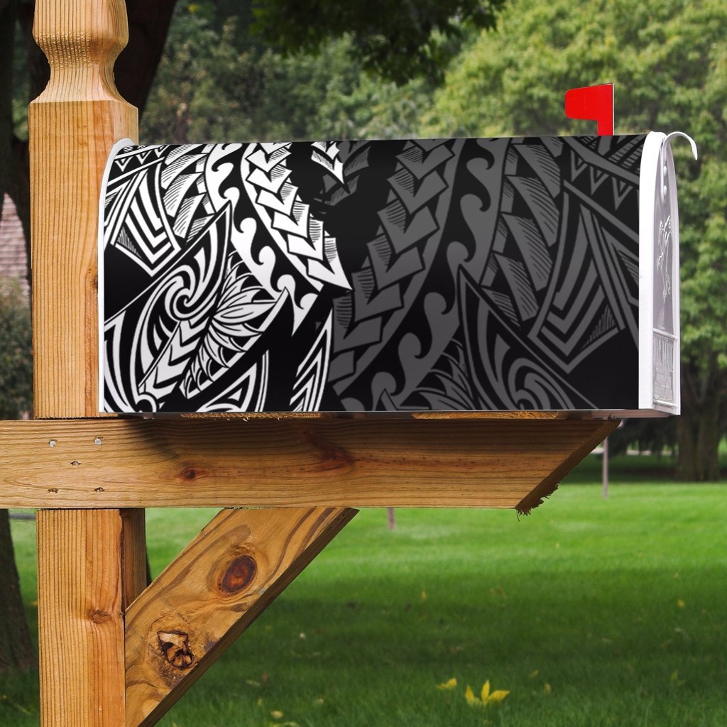 Samoa Mailbox Cover - Wings Style Mailbox Cover - Samoa Black - Polynesian Pride