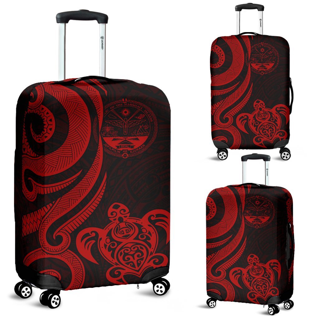 Marshall Islands Luggage Covers - Tentacle Turtle Red Red - Polynesian Pride