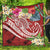 Kosrae Polynesian Premium Quilt - Summer Plumeria (Red) Red - Polynesian Pride