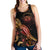 Hawaii Polynesian Women Tank Top - Turtle With Blooming Hibiscus Gold - Polynesian Pride