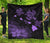 Hawaii Hibiscus Map Polynesian Ancient Turtle Purple Premium Quilt Purple - Polynesian Pride