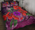 Polynesian Hawaii Quilt Bed Set - Purple Hibiscus Turtle Flowing Art - Polynesian Pride