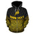 Yap Polynesian Custom Zip up Hoodie Gold Pride Map and Seal - Polynesian Pride